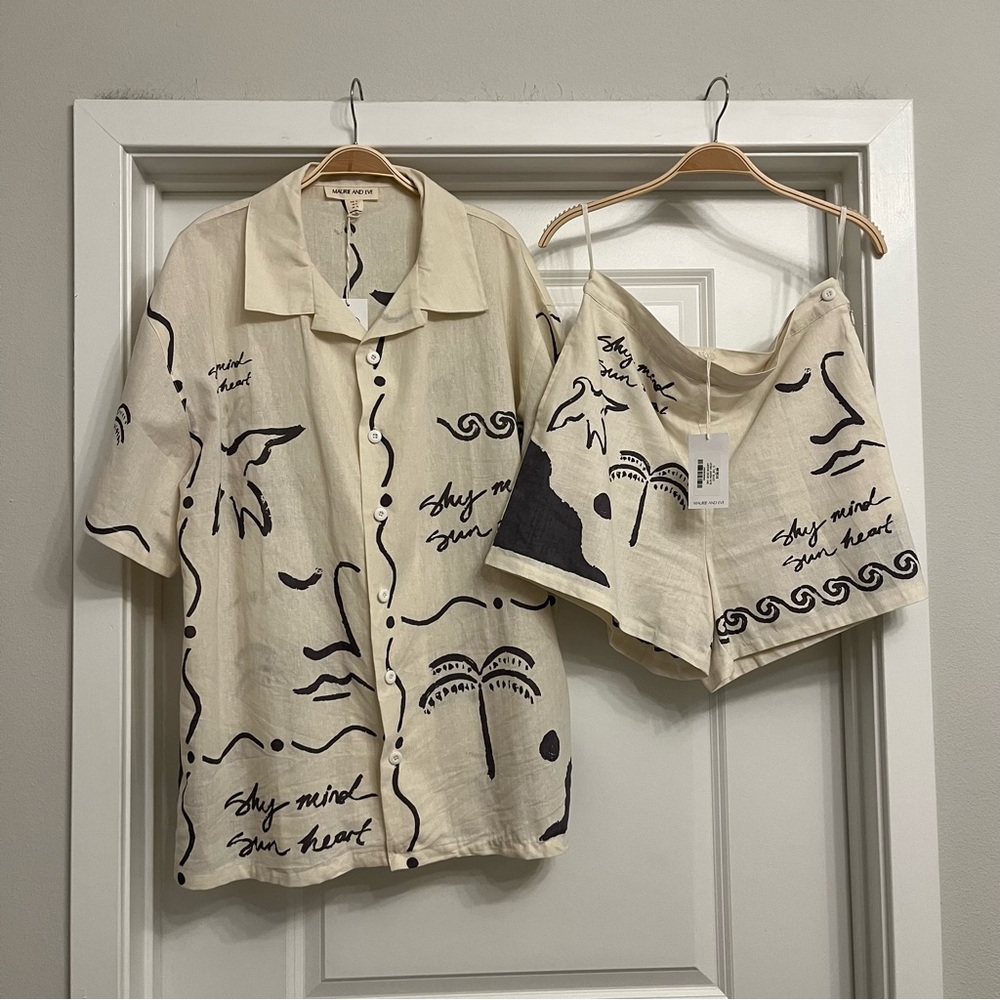 Maurie & Eve Sky Minded Shirt Mini Dress & Shorts Set - Picture 11 of 13